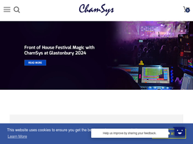 'chamsys.co.uk' screenshot