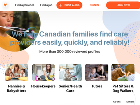 'nannyservices.ca' screenshot