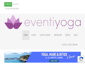 'eventiyoga.it' screenshot