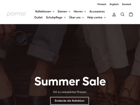Pomarshoes homepage screenshot