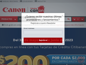 'tiendacanon.com.mx' screenshot