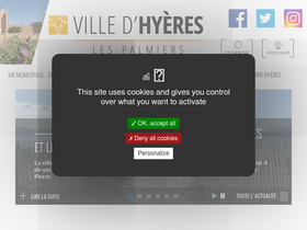 'hyeres.fr' screenshot