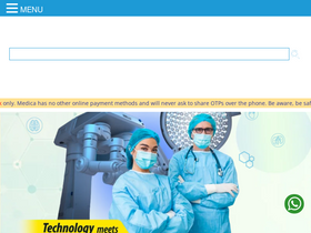 'medicahospitals.in' screenshot