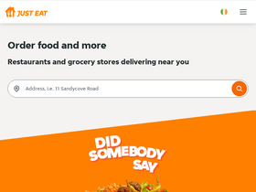 'just-eat.ie' screenshot