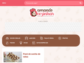 'amandocozinhar.com' screenshot