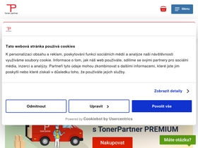 'tonerpartner.cz' screenshot