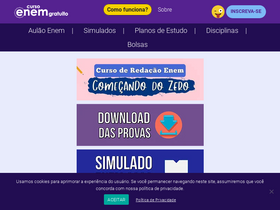 'cursoenemgratuito.com.br' screenshot