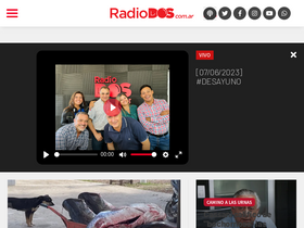 'radiodos.com.ar' screenshot
