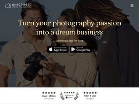 'unscriptedposingapp.com' screenshot