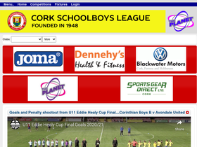 'corkschoolboysleague.ie' screenshot
