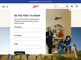'reebok.ca' screenshot