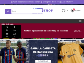 'camisetasdefutbolshop.com' screenshot