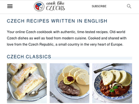 'cooklikeczechs.com' screenshot