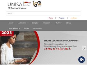 'unisa.ac.za' screenshot