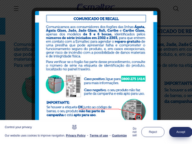 'esmaltec.com.br' screenshot