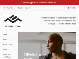 mbodiedwear.com homepage screenshot