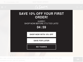 'lasenza.com' screenshot