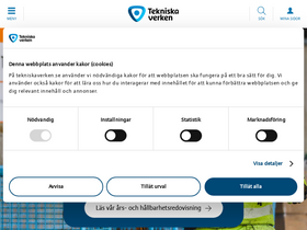 'tekniskaverken.se' screenshot