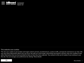 'billboardmusicawards.com' screenshot