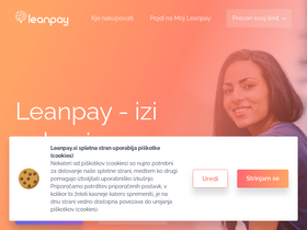 'leanpay.si' screenshot