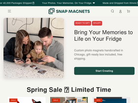 Snap Magnets homepage screenshot