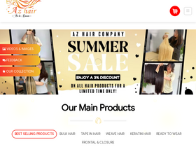 AZ Hair Vietnam - Vietnamese Leading Hair Manufacturer  homepage screenshot