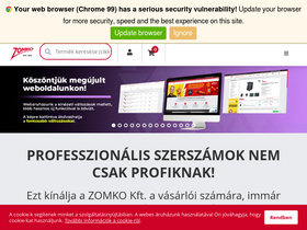 'zomko.hu' screenshot