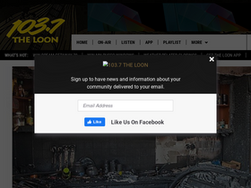 '1037theloon.com' screenshot