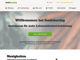 'foodsharing.de' screenshot