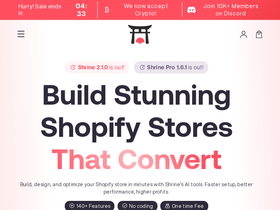 Shrine Solutions homepage screenshot