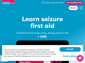 'epilepsy.org.uk' screenshot