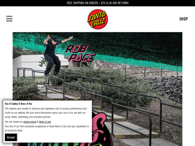 'santacruzskateboards.com' screenshot