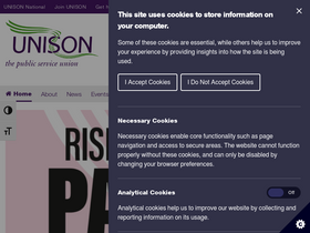 'unison.org.uk' screenshot