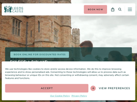 'leeds-castle.com' screenshot