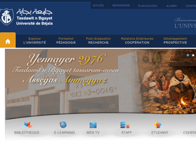 'univ-bejaia.dz' screenshot