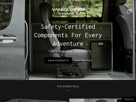 vanequipped.com homepage screenshot