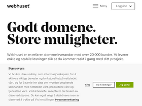 'webhuset.no' screenshot
