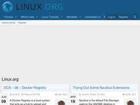 'linux.org' screenshot