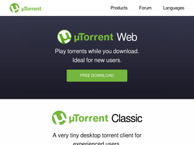 µTorrent (uTorrent)  A Very Tiny BitTorrent Client