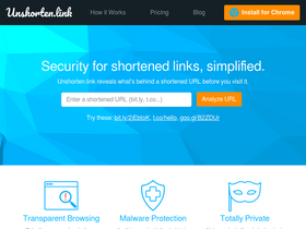 'unshorten.link' screenshot