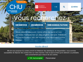 'chu-montpellier.fr' screenshot