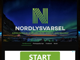 'nordlysvarsel.com' screenshot