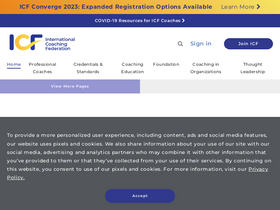'coachingfederation.org' screenshot