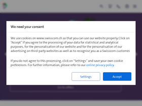 'swisscom.ch' screenshot