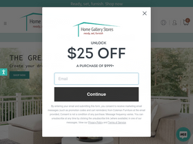 'homegallerystores.com' screenshot