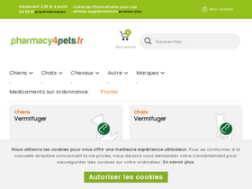 'pharmacy4pets.fr' screenshot
