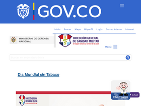 'sanidadfuerzasmilitares.mil.co' screenshot
