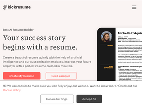 'kickresume.com' screenshot