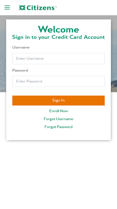 Citizens card login hot sale