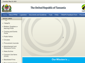 'ppra.go.tz' screenshot